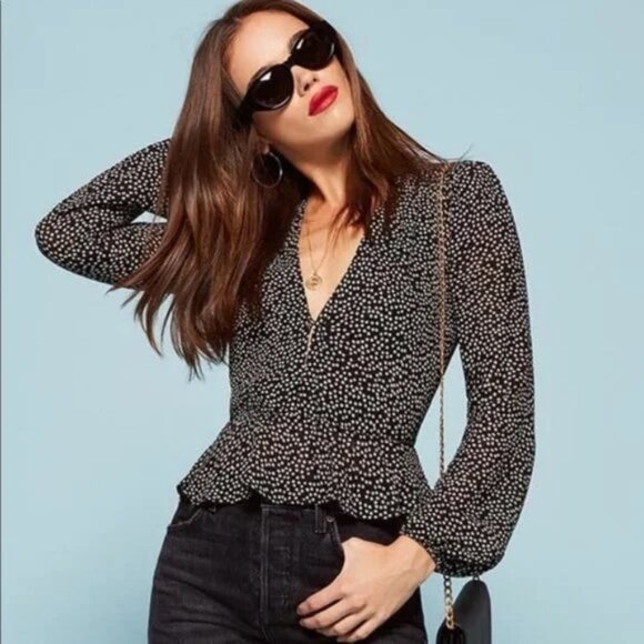 Reformation Camila Top, Nebraska, XS - Picture 3 of 5